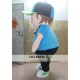 Fat Boy Mascot Costume Adult Blue Shirt Boy Costume