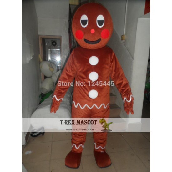 Man Mascot Costume Gingerbread Man Mascot Costume