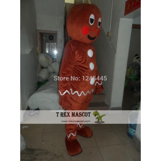 Man Mascot Costume Gingerbread Man Mascot Costume