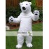 Realistic Furry White Polar Bear Mascot Costume For Adults