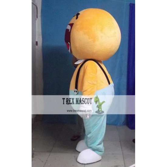 Laughing Boy Mascot Costume Adult Happy Face Mascot Costumes Big Smile Mascot Costume