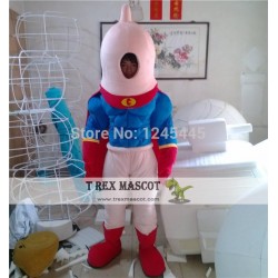 Condom Superman Mascot Costume Adult Condom Costume