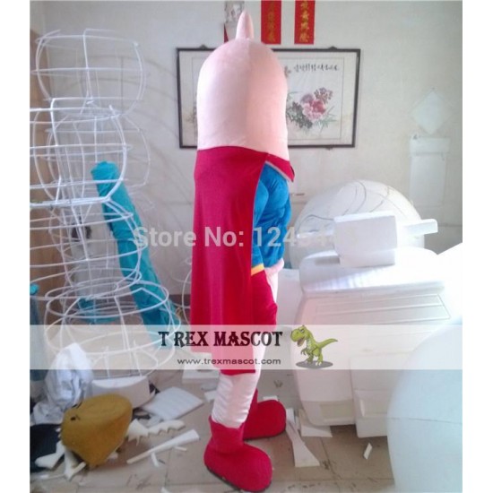 Condom Superman Mascot Costume Adult Condom Costume