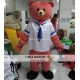 Red Beared In Sailor Mascot Costume Bear Mascot For Adults