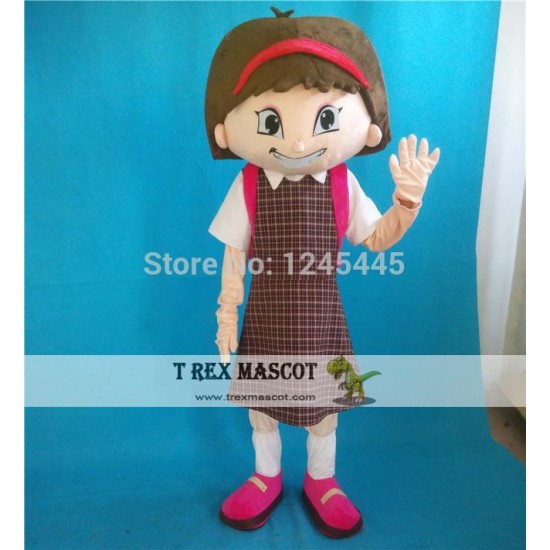 Adult School Boy And Girl Mascot Costume Girl Mascot Girl Mascot Costume