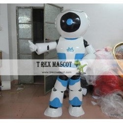 Blue&White Robot Mascot Costume For Adults