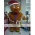 New Plush Christmas Adult Gingerbread Man Mascot Costume