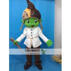 Plush Green Witch Elf Mascot Costume