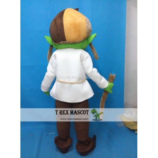 Plush Green Witch Elf Mascot Costume