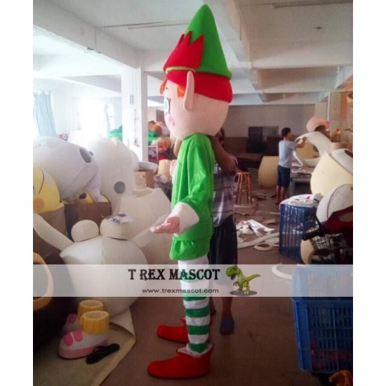 Adult Chirstmas Elf Mascot Costume