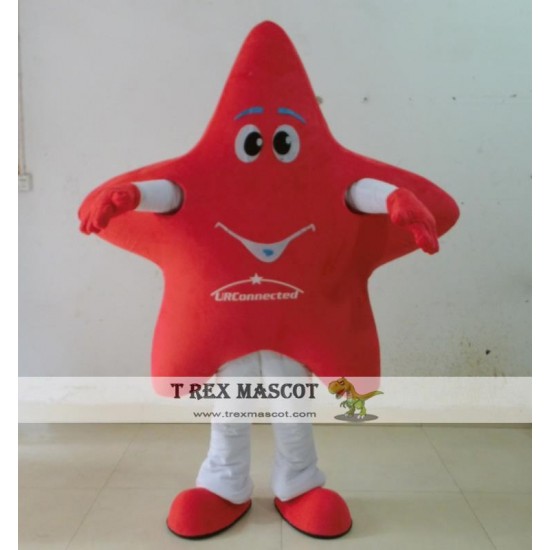 Red Star Mascot Costume For Adult