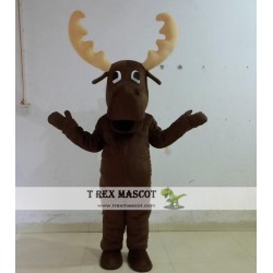 Adult Brown Moose Mascot Costume