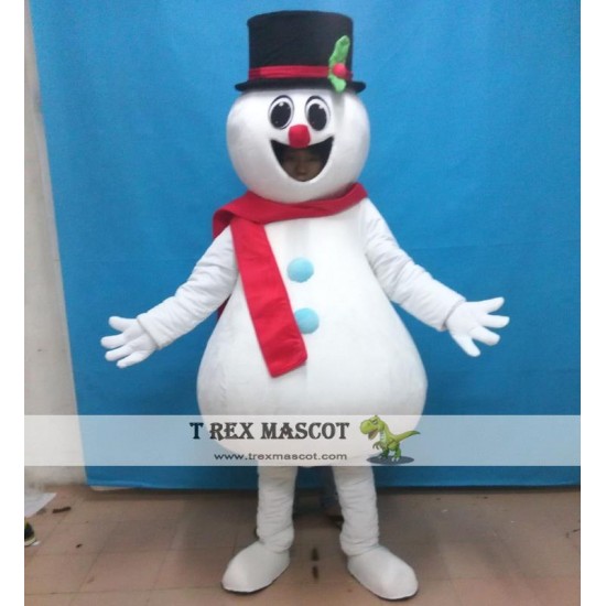 Adult Snowman Mascot Costume