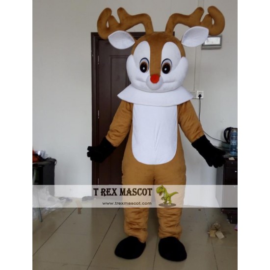 Adult Rudolph The Red Nosed Reindeer Mascot Costume