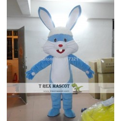 Blue Easter Bunny Mascot Costume For Adult