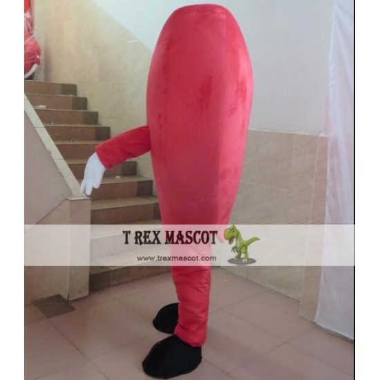 Adult Red Heart Mascot Costume