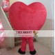 Adult Red Heart Mascot Costume