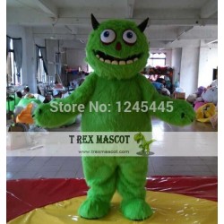 Adult Handmade Green Monster Mascot Costume With Long Tail