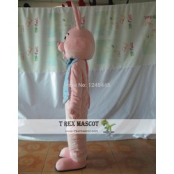 Adult Pink Easter Bunny Mascot Costume