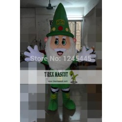 Green Santa Claus Mascot Costume For Adult