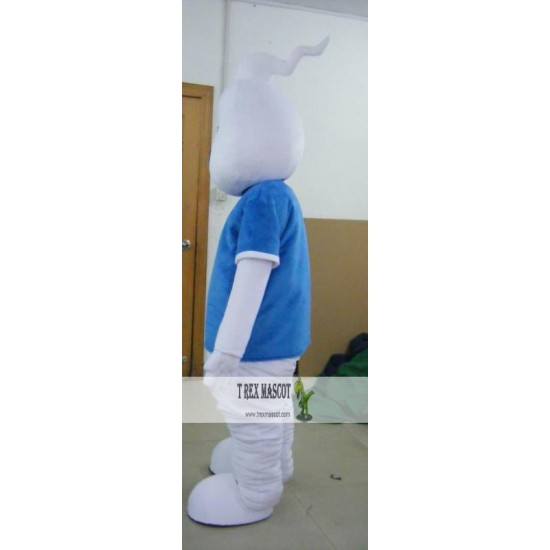 Halloween Mascot Costume Adult White Ghost Mascot Costume