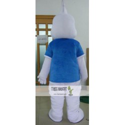 Halloween Mascot Costume Adult White Ghost Mascot Costume