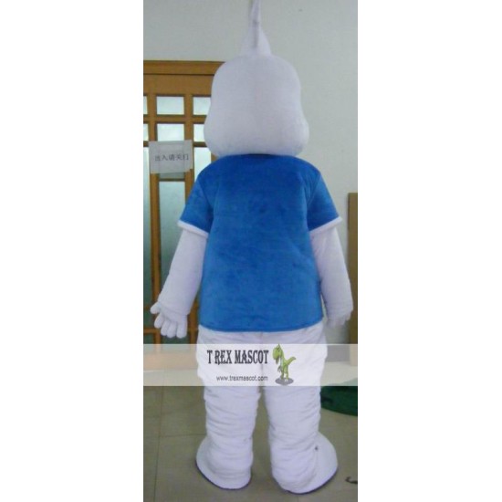 Halloween Mascot Costume Adult White Ghost Mascot Costume