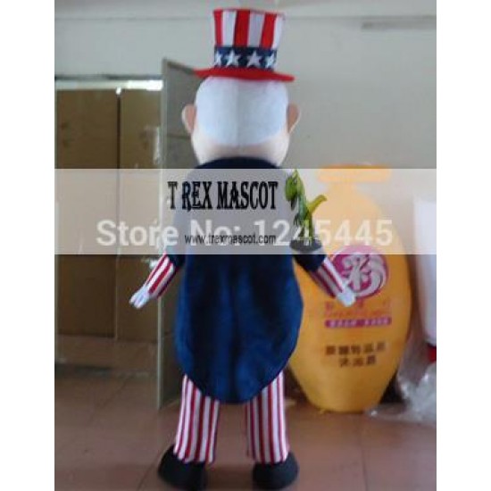 Uncle Sam Costume Adult Uncle Sam Mascot Costume