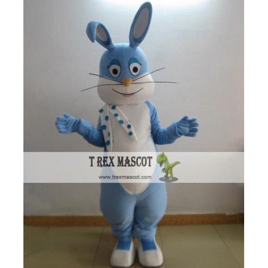 Blue Easter Bunny Mascot Costume Adult Bunny Mascot Costume