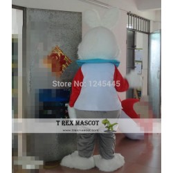 Plush Adult Bunny Mascot Costume