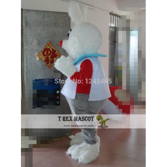 Plush Adult Bunny Mascot Costume