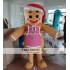 Funny Gingerbread Man Mascot Costume Gingerbread Man Mascot For Adult