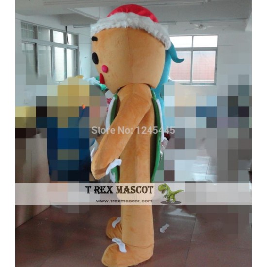 Funny Gingerbread Man Mascot Costume Gingerbread Man Mascot For Adult