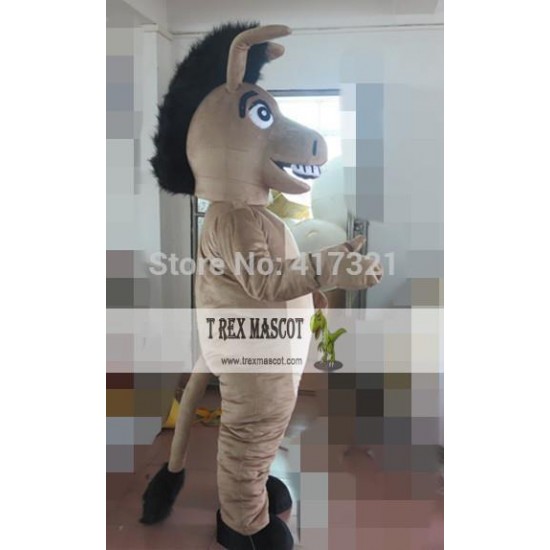 Brown Donkey Mascot Costume Adult Donkey Mascot