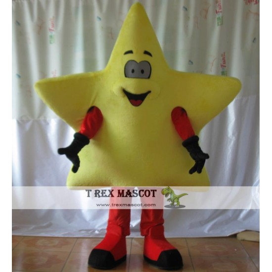 Yellow Star Costume Adult Star Mascot Costume