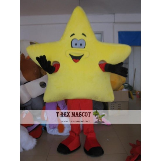 Yellow Star Costume Adult Star Mascot Costume