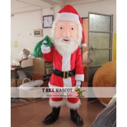 Green Bag Santa Mascot Costume Adult Santa Costume