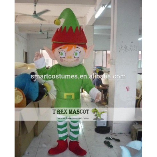 Adult Elf Mascot Costume Easy Wearing Elf Mascot Costume