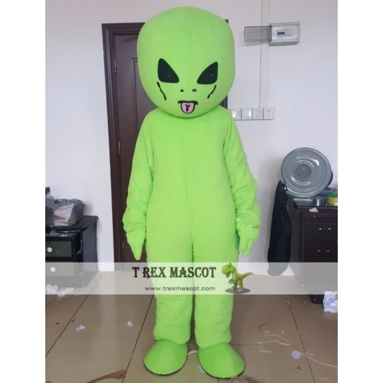 Green Et Alien Mascot Costume For Adult ,With Fan Inside Head,Look Out From Eyes
