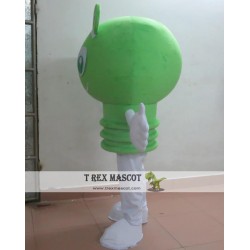 Green Efficient Light Lamp Bulb Mascot Costume For Adult