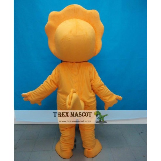 Orange Colour Dinosaur Mascot Costume Adult Dino Mascot Costume