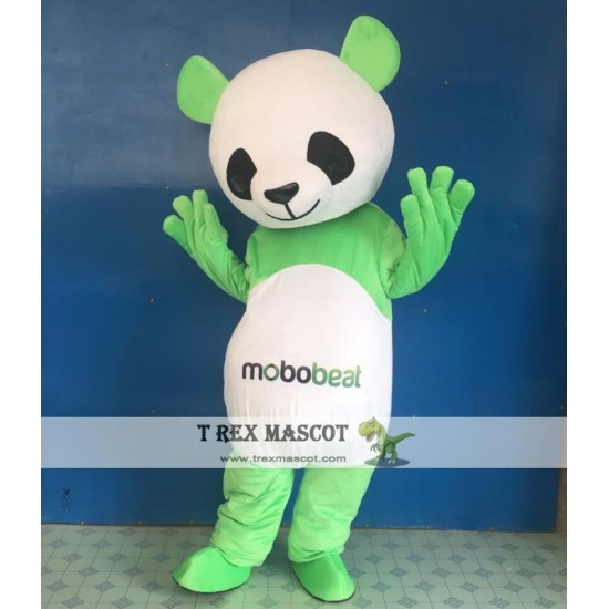 Green Panda Mascot Costume Adult Panda Mascot