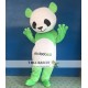 Green Panda Mascot Costume Adult Panda Mascot