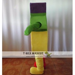 Building Block House Mascot Costume For Adults