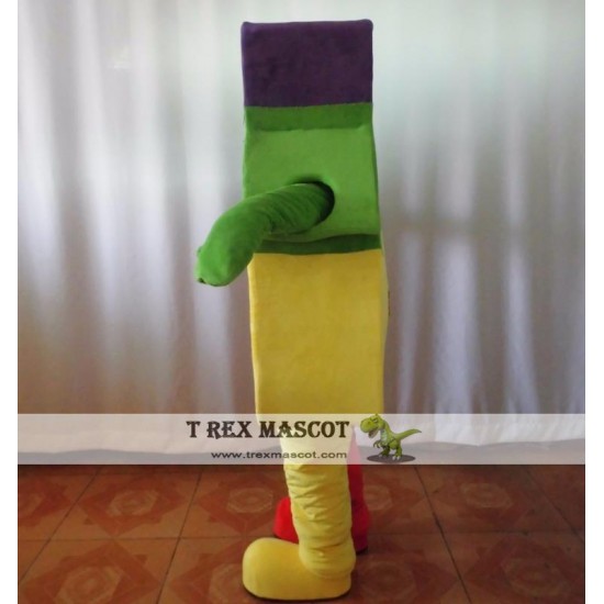 Building Block House Mascot Costume For Adults