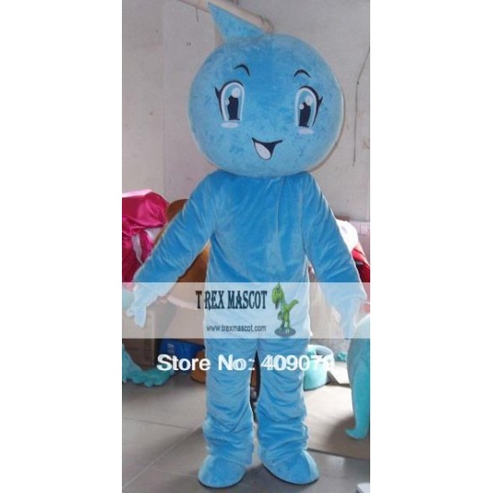 Adult Blue Water Drop Mascot Costume