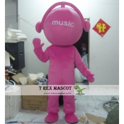 Adult Pink Music Doll Mascot Costume