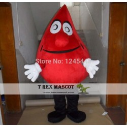 Adult Red Blood Mascot Costume