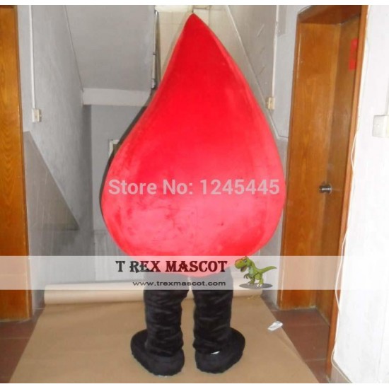 Adult Red Blood Mascot Costume