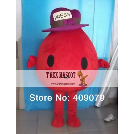 Adult Red Ball Mascot Costume